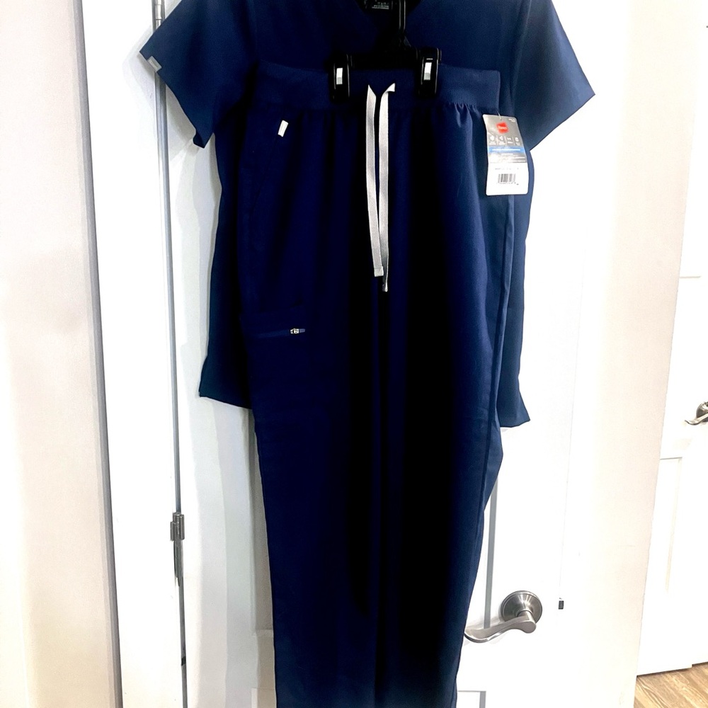 Hanes Comfort Fit Navy Scrub Set